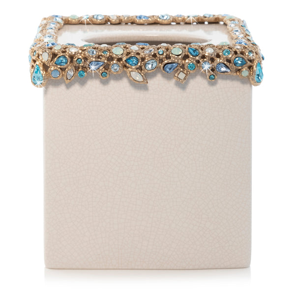 Load image into Gallery viewer, Jay Strongwater Emerson Bejeweled Tissue Box - Oceana
