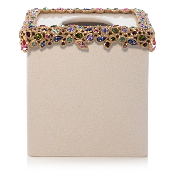 Load image into Gallery viewer, Jay Strongwater Emerson Bejeweled Tissue Box - Bouquet
