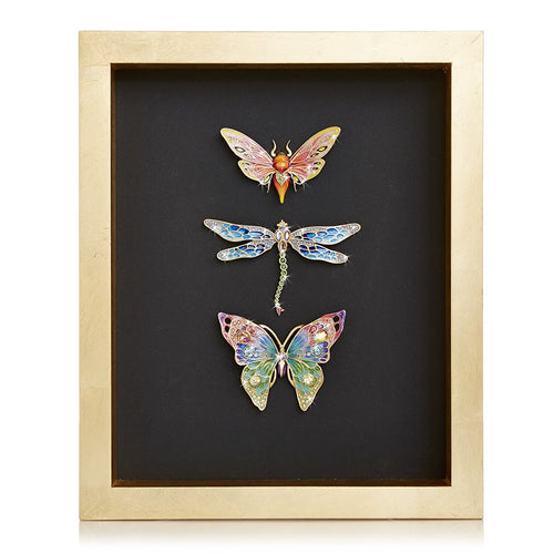 Jay Strongwater Kirby Butterfly Dragonfly Moth Wall Art