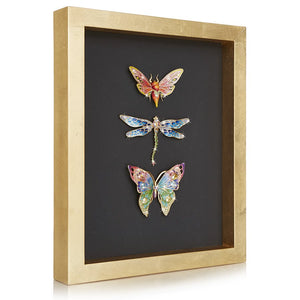 Jay Strongwater Kirby Butterfly Dragonfly Moth Wall Art