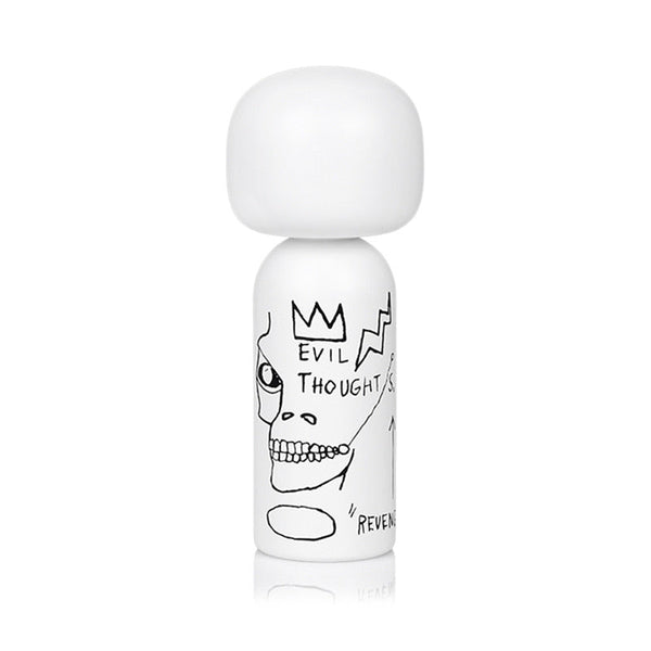 Load image into Gallery viewer, Lucie Kaas Sketch.inc Kokeshi - Jean-Michel Basquiat, Evil Thoughts White
