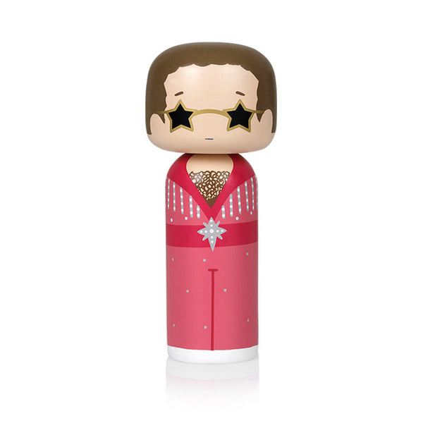 Load image into Gallery viewer, Lucie Kaas Sketch.inc Kokeshi - Elton in pink outfit
