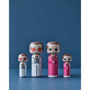 Lucie Kaas Sketch.inc Kokeshi - Elton in white outfit Large