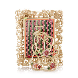 Jay Strongwater Ophelia Cluster Floral 5" x 7" Frame - Jewel