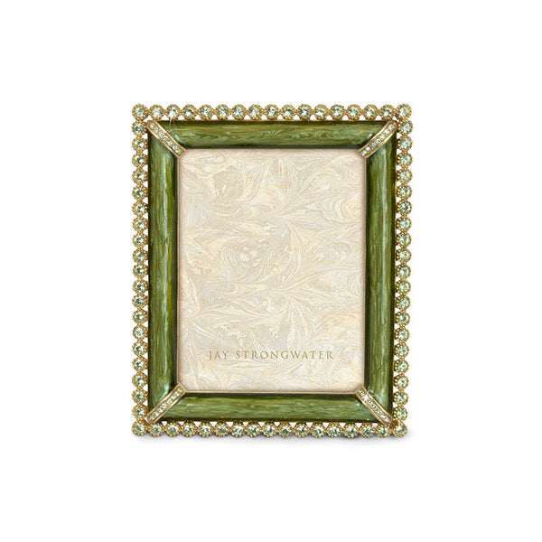 Load image into Gallery viewer, Jay Strongwater Emilia Stone Edge 3&quot; x 4&quot; Frame - Leaf Green
