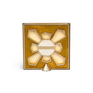 Jay Strongwater Leland Pave Corner 2" Square Frame - Gold