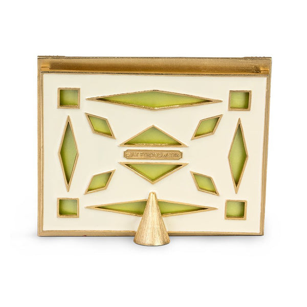 Load image into Gallery viewer, Jay Strongwater Francesca Argyle 3&quot; x 4&quot; Frame - Leaf Green
