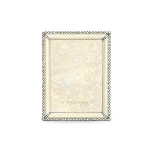Jay Strongwater Lucas Stone Edge 5" x 7" Frame - Crystal Pearl