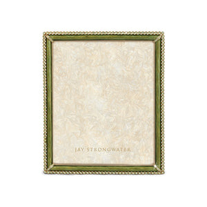 Jay Strongwater Laetitia Stone Edge 8" x 10" Frame - Leaf Green