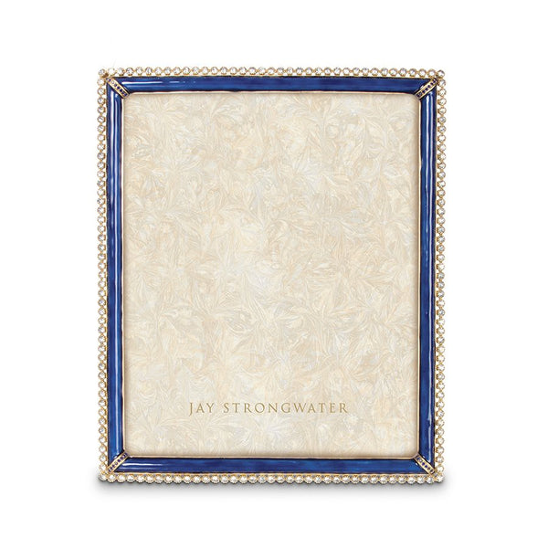 Load image into Gallery viewer, Jay Strongwater Laetitia Stone Edge 8&quot; x 10&quot; Frame - Delft Garden Blue
