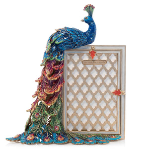 Jay Strongwater Eve Rainbow Peacock 4" x 6" Frame
