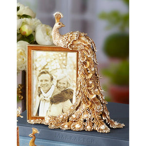 Jay Strongwater Alexi Peacock Figurine 4" x 6" Frame