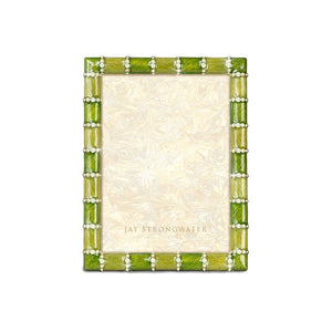 Jay Strongwater Pierce Striped 5" x 7" Frame - Spring Green