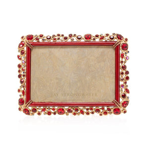 Jay Strongwater Emery Bejeweled 4" x 6" Frame - Ruby