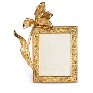 Jay Strongwater Claudia Tulip 3" x 4" Frame - Gold