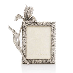 Jay Strongwater Claudia Tulip 3" x 4" Frame - Silver