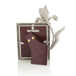 Jay Strongwater Claudia Tulip 3" x 4" Frame - Silver