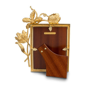Jay Strongwater Irene Tulip 5" x 7" Frame - Gold