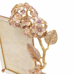 Jay Strongwater Gail Hydrangea 5 x 7 Frame - Pink and Gold
