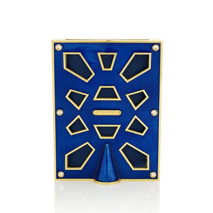 Jay Strongwater Leonard Pave Corner 4" x 6" Frame - Delft Garden Blue