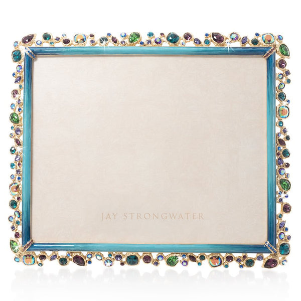 Load image into Gallery viewer, Jay Strongwater Bejeweled 8&quot; x 10&quot; Frame - Peacock

