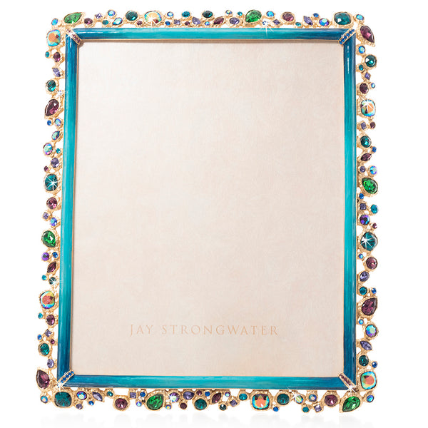 Load image into Gallery viewer, Jay Strongwater Bejeweled 8&quot; x 10&quot; Frame - Peacock
