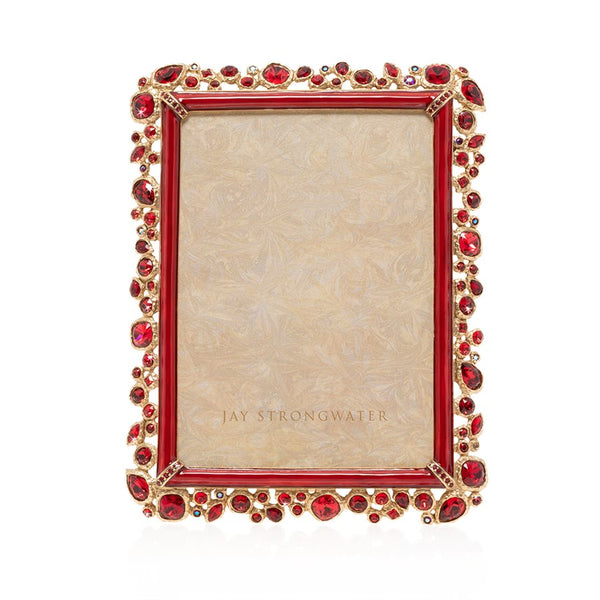 Load image into Gallery viewer, Jay Strongwater Leslie Bejeweled 5&quot; x 7&quot; Frame - Ruby
