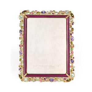 Jay Strongwater Leslie Bejeweled 5" x 7" Frame - Multicolored