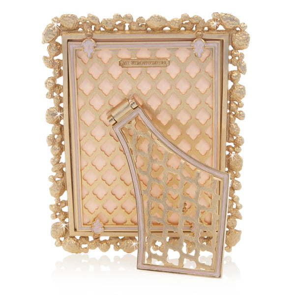 Load image into Gallery viewer, Jay Strongwater Leslie Bejeweled 5&quot; x 7&quot; Frame - Baby Pink
