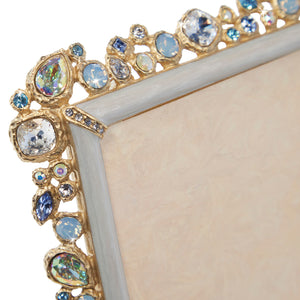 Jay Strongwater Leslie Bejeweled 5" x 7" Frame - Baby Blue