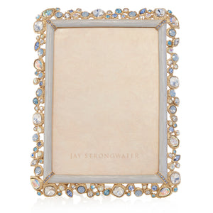 Jay Strongwater Leslie Bejeweled 5" x 7" Frame - Baby Blue