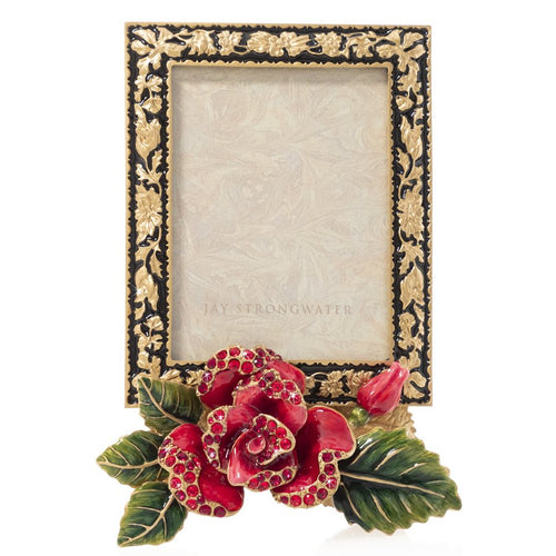 Jay Strongwater 3 x 4 Night Bloom Rose Frame
