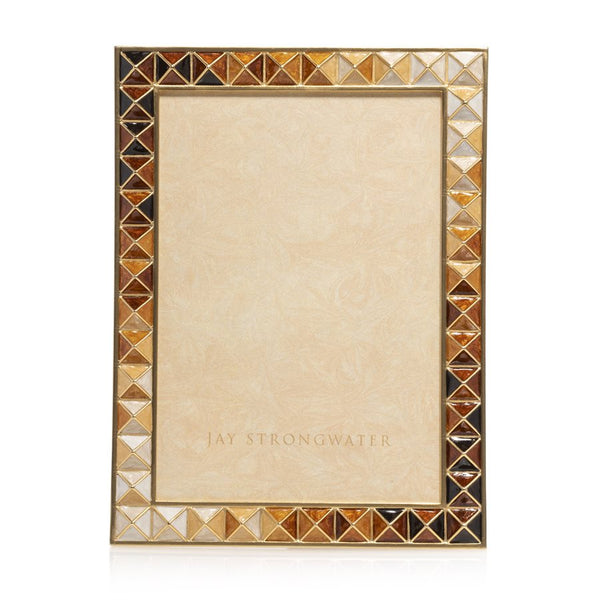 Load image into Gallery viewer, Jay Strongwater Mosaic - Pyramid 5&quot; x 7&quot; Frame - Golden Topaz

