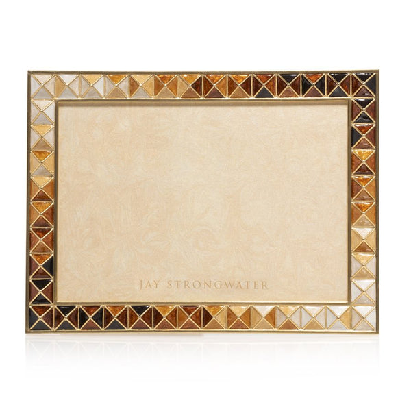 Load image into Gallery viewer, Jay Strongwater Mosaic - Pyramid 5&quot; x 7&quot; Frame - Golden Topaz

