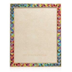 Jay Strongwater Vertex - Pyramid 8" x 10" Frame - Rainbow