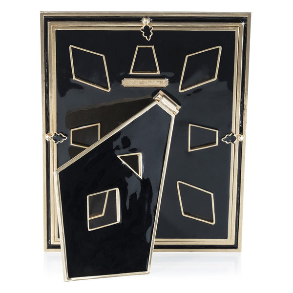 Load image into Gallery viewer, Jay Strongwater Vertex Pyramid 8&quot; x 10&quot; Frame - Black Onyx
