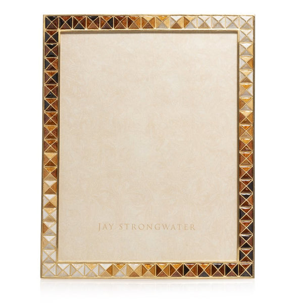 Load image into Gallery viewer, Jay Strongwater Vertex - Pyramid 8&quot; x 10&quot; Frame - Golden Topaz

