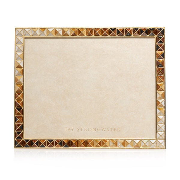 Load image into Gallery viewer, Jay Strongwater Vertex - Pyramid 8&quot; x 10&quot; Frame - Golden Topaz
