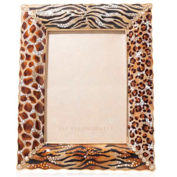 Load image into Gallery viewer, Jay Strongwater 5 x 7 Mixed Animal Print Frame
