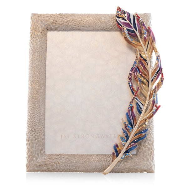 Load image into Gallery viewer, Jay Strongwater Asa Feather 5&quot;x7&quot; Frame
