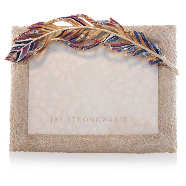 Load image into Gallery viewer, Jay Strongwater Asa Feather 5&quot;x7&quot; Frame

