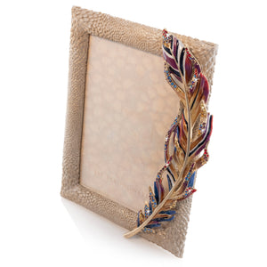 Jay Strongwater Asa Feather 5"x7" Frame