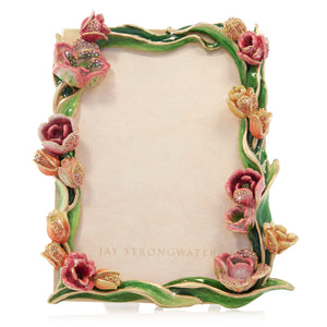 Jay Strongwater Evelyn Tulip 5" x 7" Frame - Bouquet
