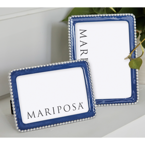 Mariposa Beaded Blue 4x6 Frame