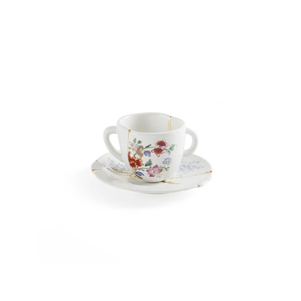 Load image into Gallery viewer, Seletti Kintsugi No. 1 Coffee cup with saucer
