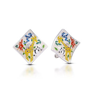 Belle Etoile Serengeti Earrings - Ivory & Multi