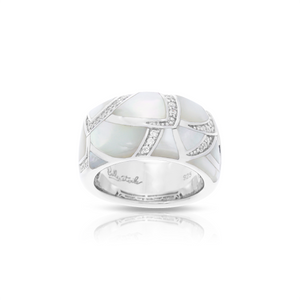 Belle Etoile Sirena Ring - White Mother-of-Pearl