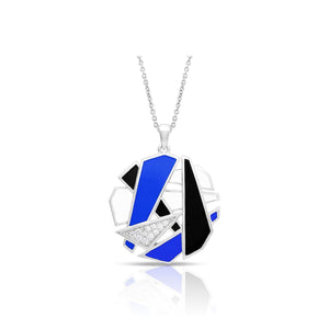 Belle Etoile Spectrum Pendant - Blue White & Black