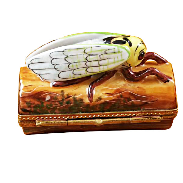 Load image into Gallery viewer, Locust on Log Limoges Box
