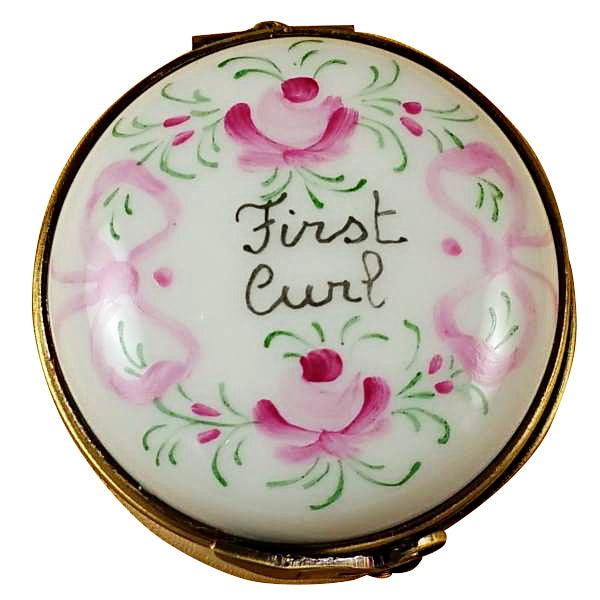 Load image into Gallery viewer, Pink First Curl Limoges Box
